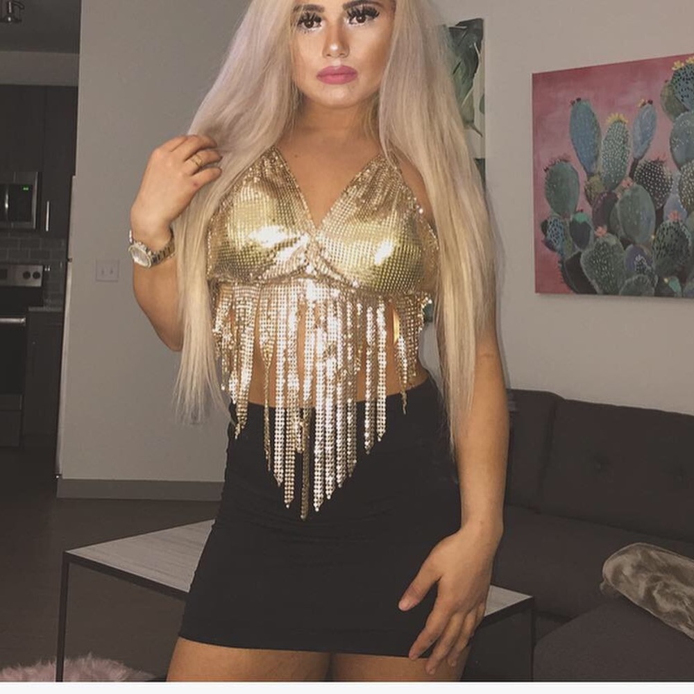 GOLD rhinestone top!